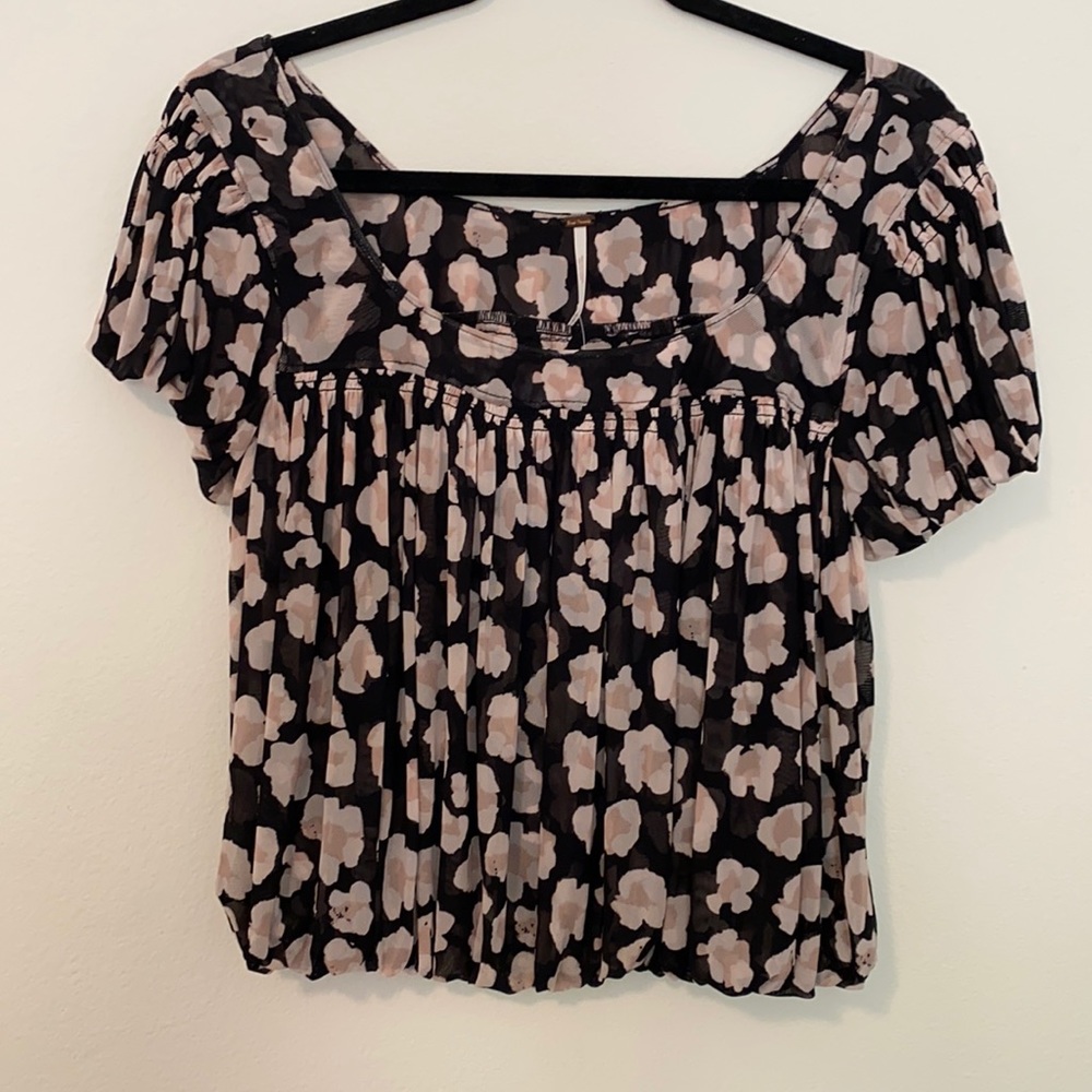 Free people leopard floral top